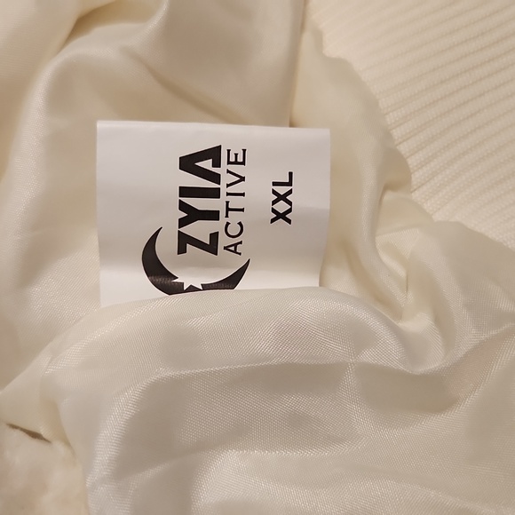 Zyia Active Hooded Teddy Vest #1349 Cream White Womens XXL NWT - Picture 7 of 7